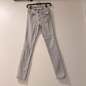 Frame Gray Distressed Le Skinny de Jeanne Jeans - Size 26